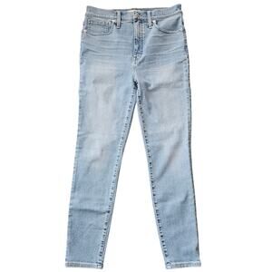 Madewell 11 inch High-Rise Skinny Crop Denim Light Wash Jeans Size 28 Normcore